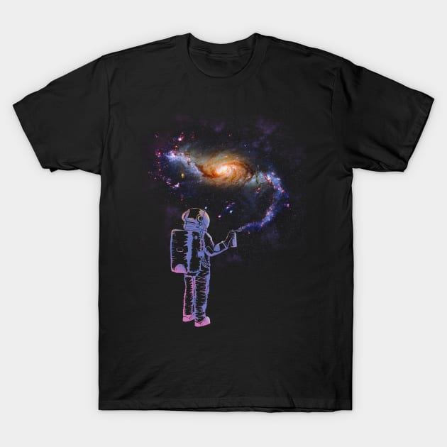 Space Graffiti T-Shirt by wookiemike